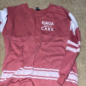 Pull over/long sleeve “kinda don’t care” top